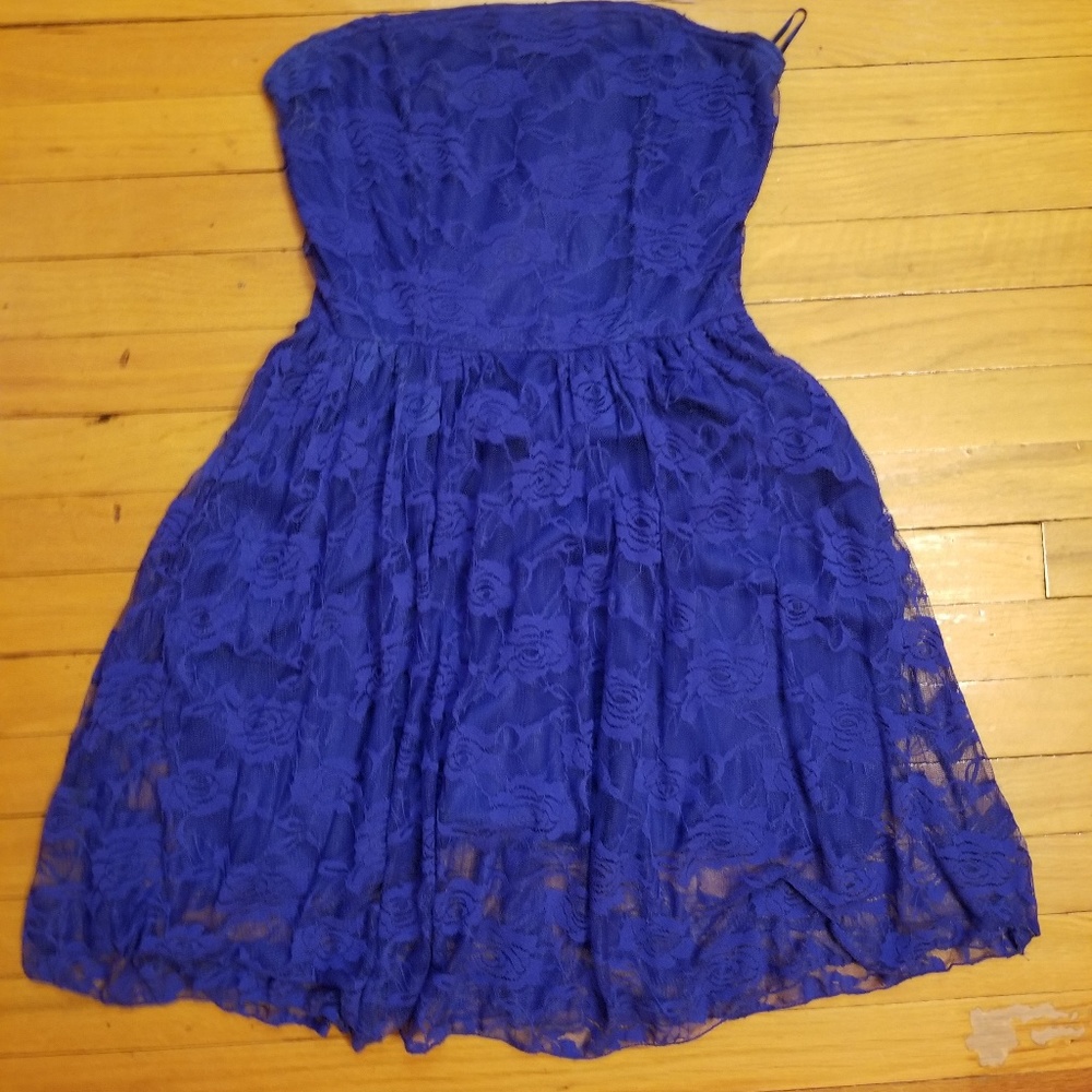 Blue Lace Summer Dress